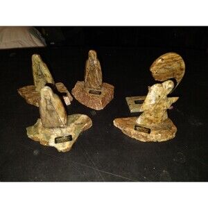 RARE LARA-VENEZUELA DECORATIVE STONE PIECE BY SCULOMON TALLADA A MANO 5 Pieces